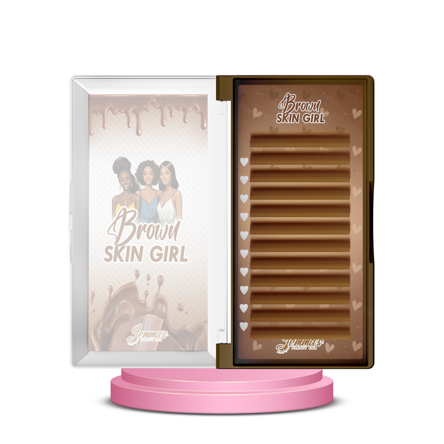 Brown skin girl lashes